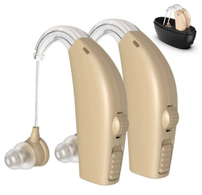 Two Powerful Hearing Aids BTE With Rechargeable Case