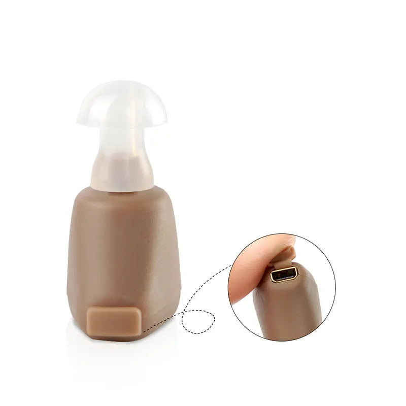 invisible ITE rechargeable hearing aid