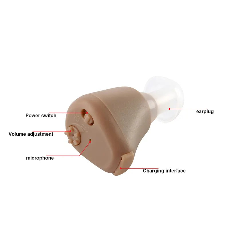 invisible ITE rechargeable hearing aid