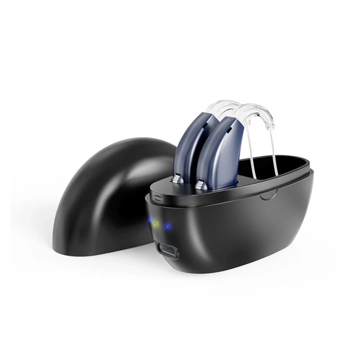 Two Powerful Hearing Aids BTE With Rechargeable Case