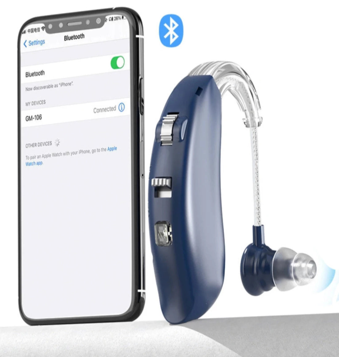 Bluetooth BTE Hearing Aid With Case